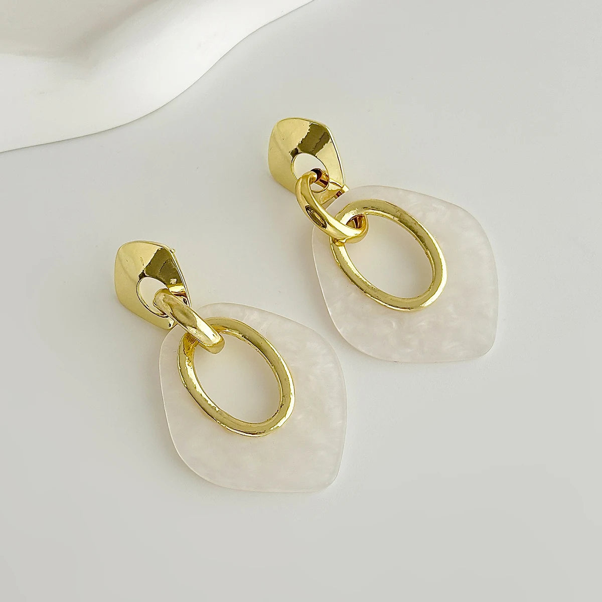 Irregular Acrylic Pendant Earring for Women