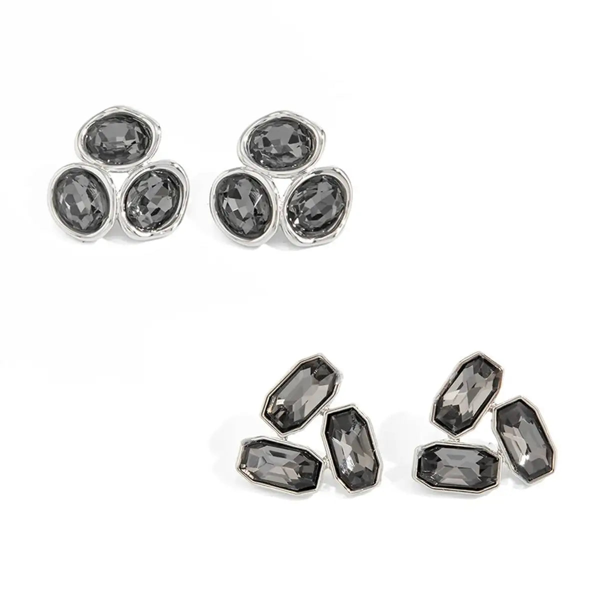 Geometric Charm Triangle Earrings