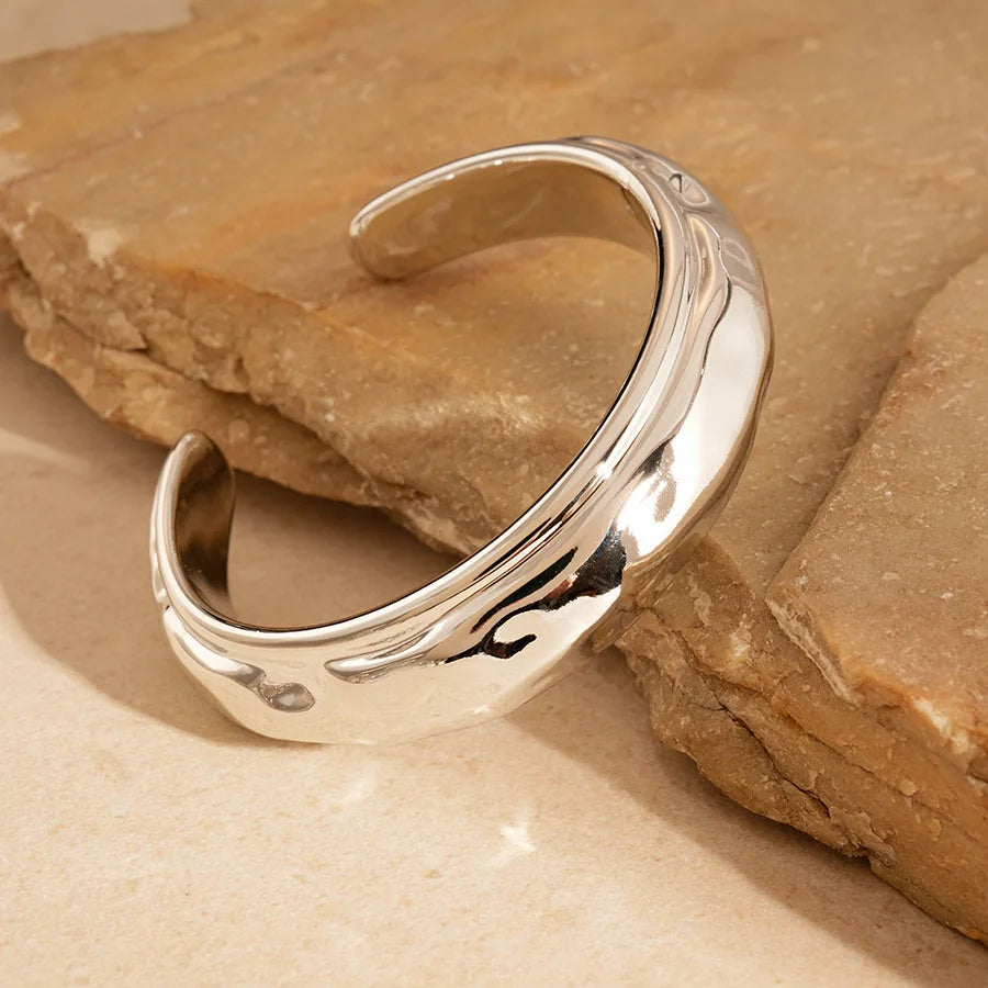 Geometric Resin Open Bangle