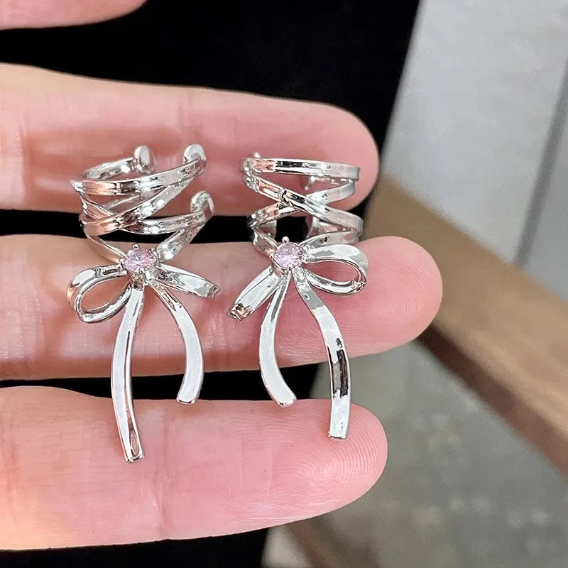 Ribbon Bow Ear Cuffs