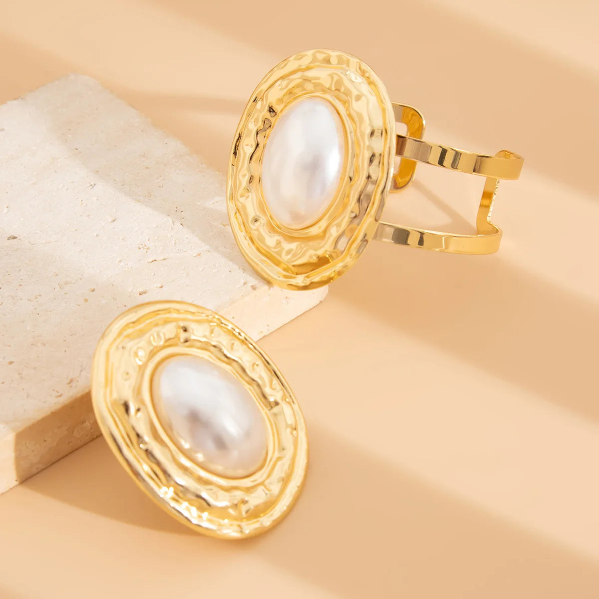 Pearl Cuff & Ring Set