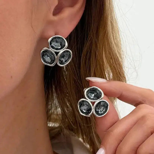 Geometric Charm Triangle Earrings