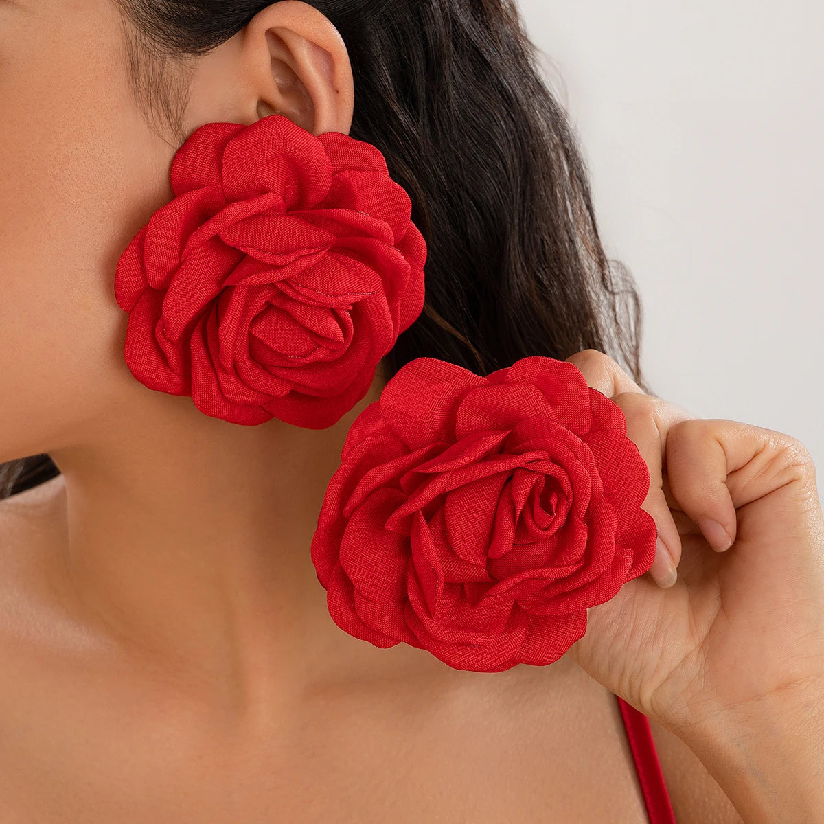 Rose Bloom Statement Earrings