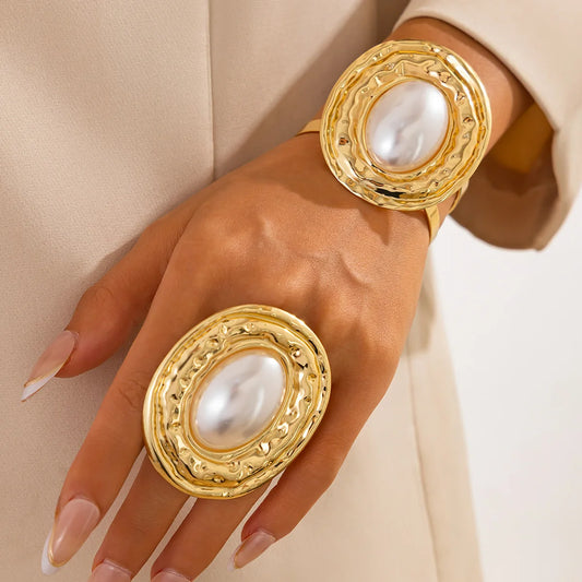 Pearl Cuff & Ring Set