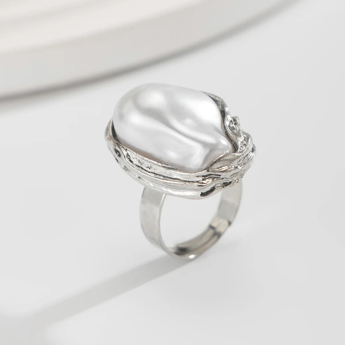 Baroque Pearl Adjustable Gold Ring