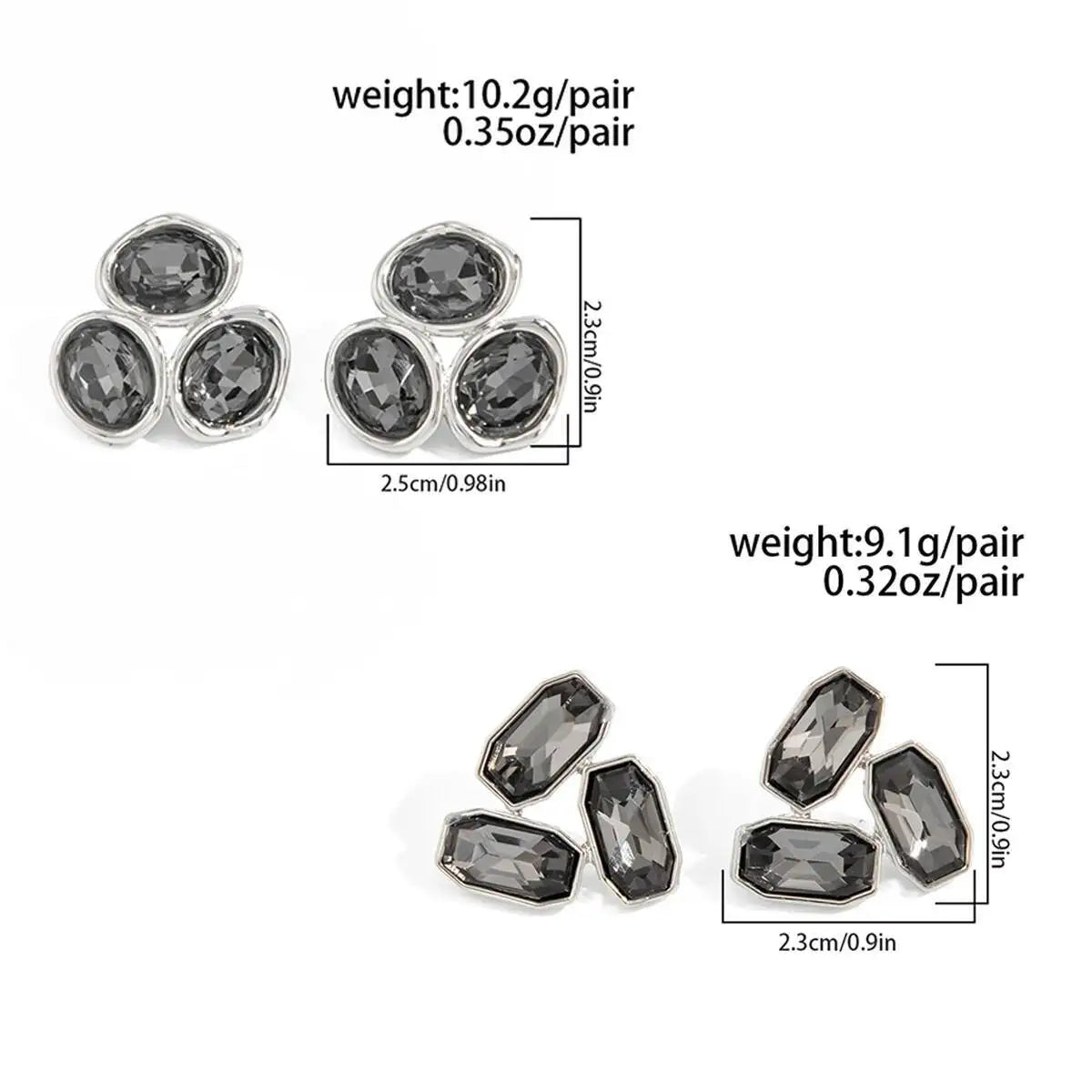 Geometric Charm Triangle Earrings