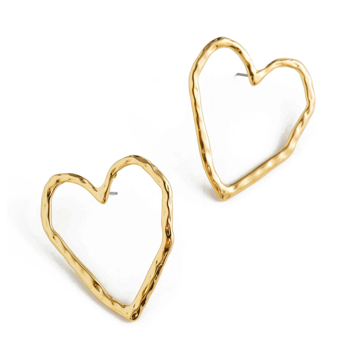 Hollow Heart Stud Earrings