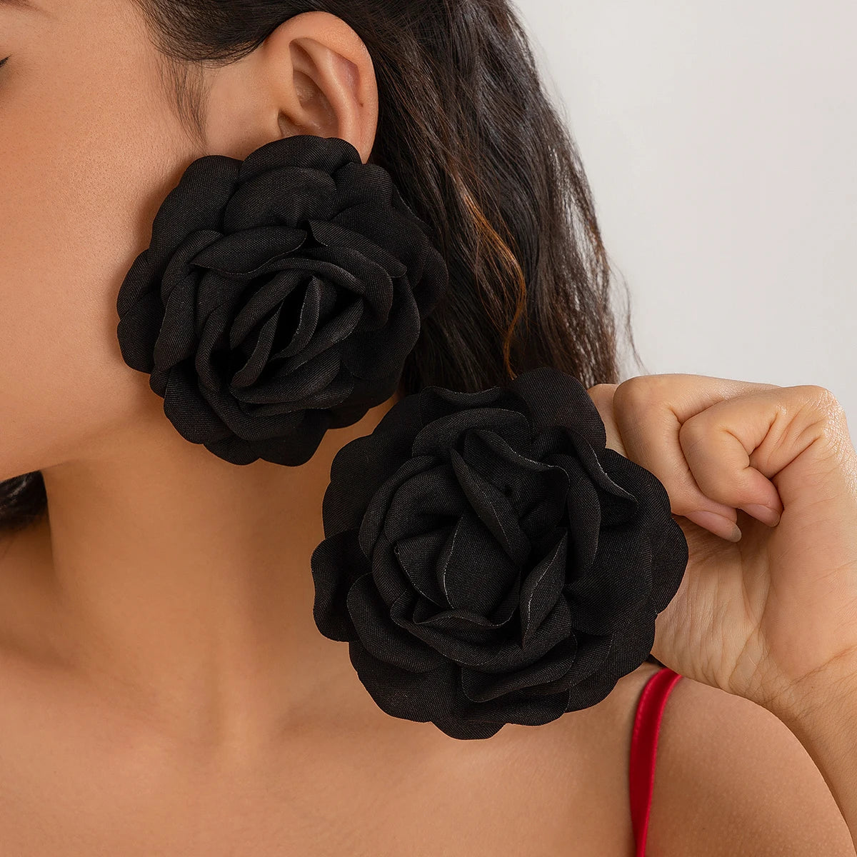 Rose Bloom Statement Earrings