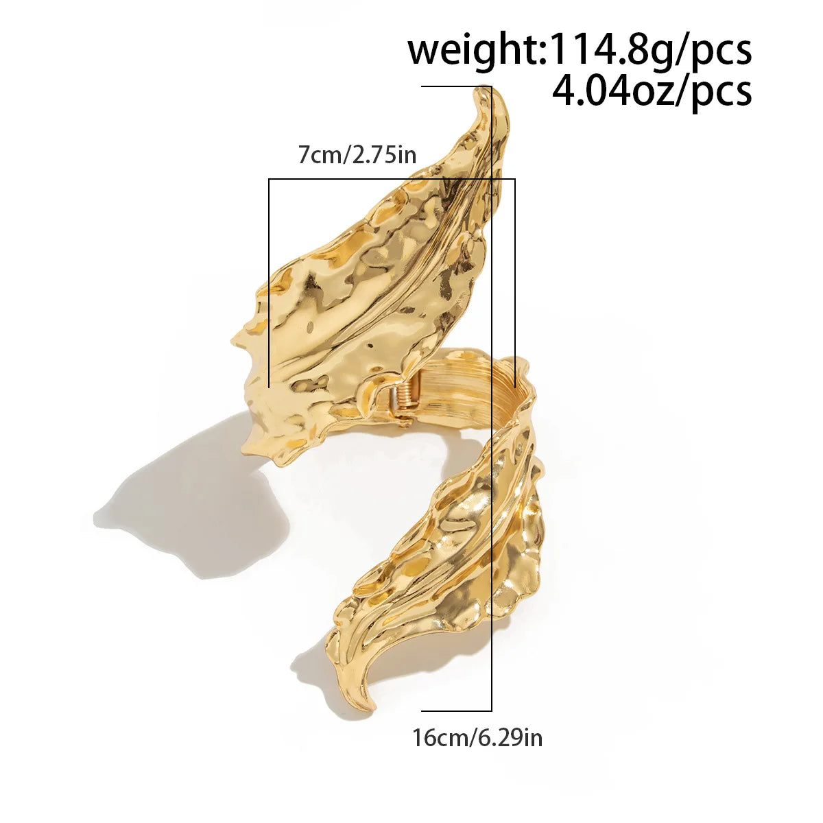 Leaf Geometry Open Bangle