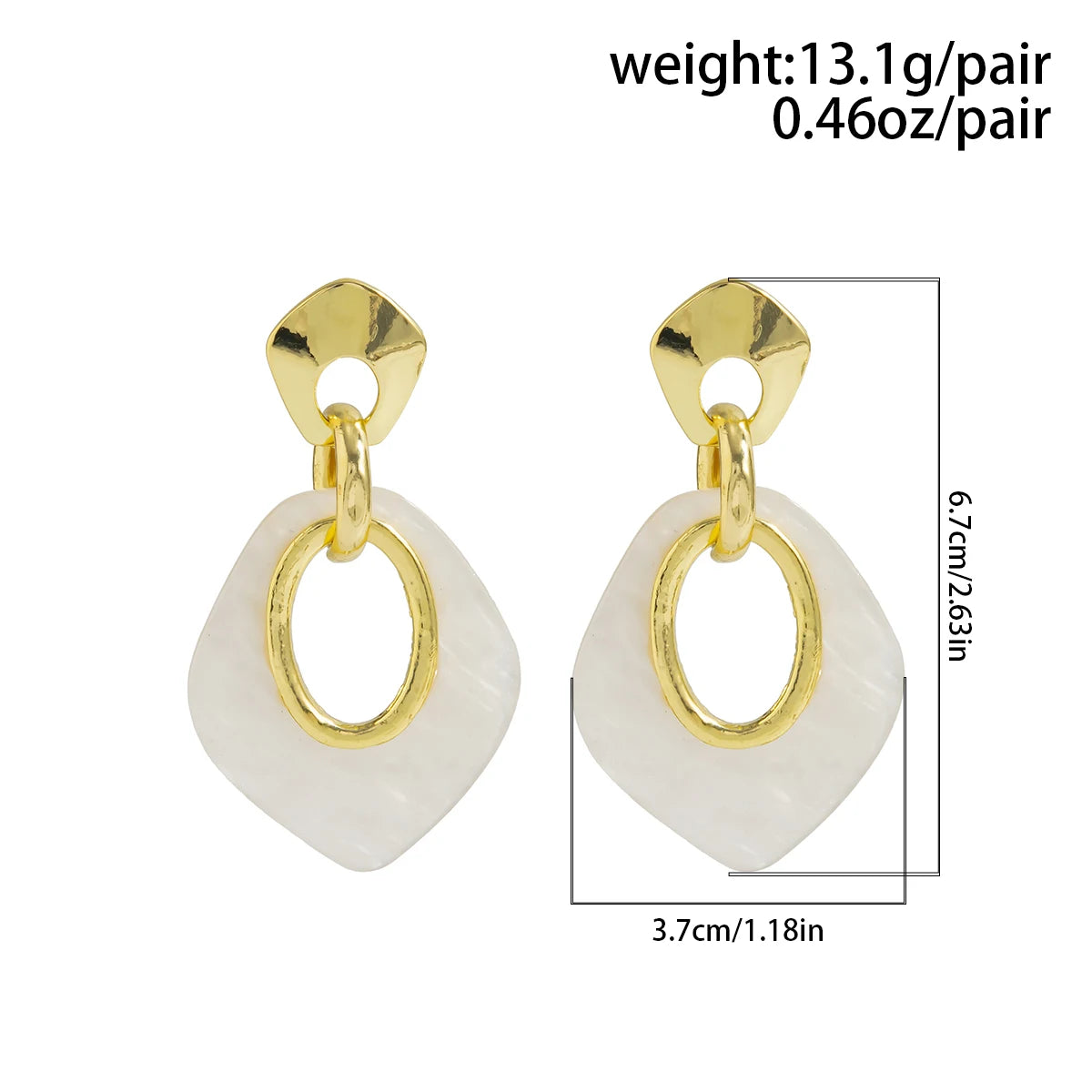 Irregular Acrylic Pendant Earring for Women