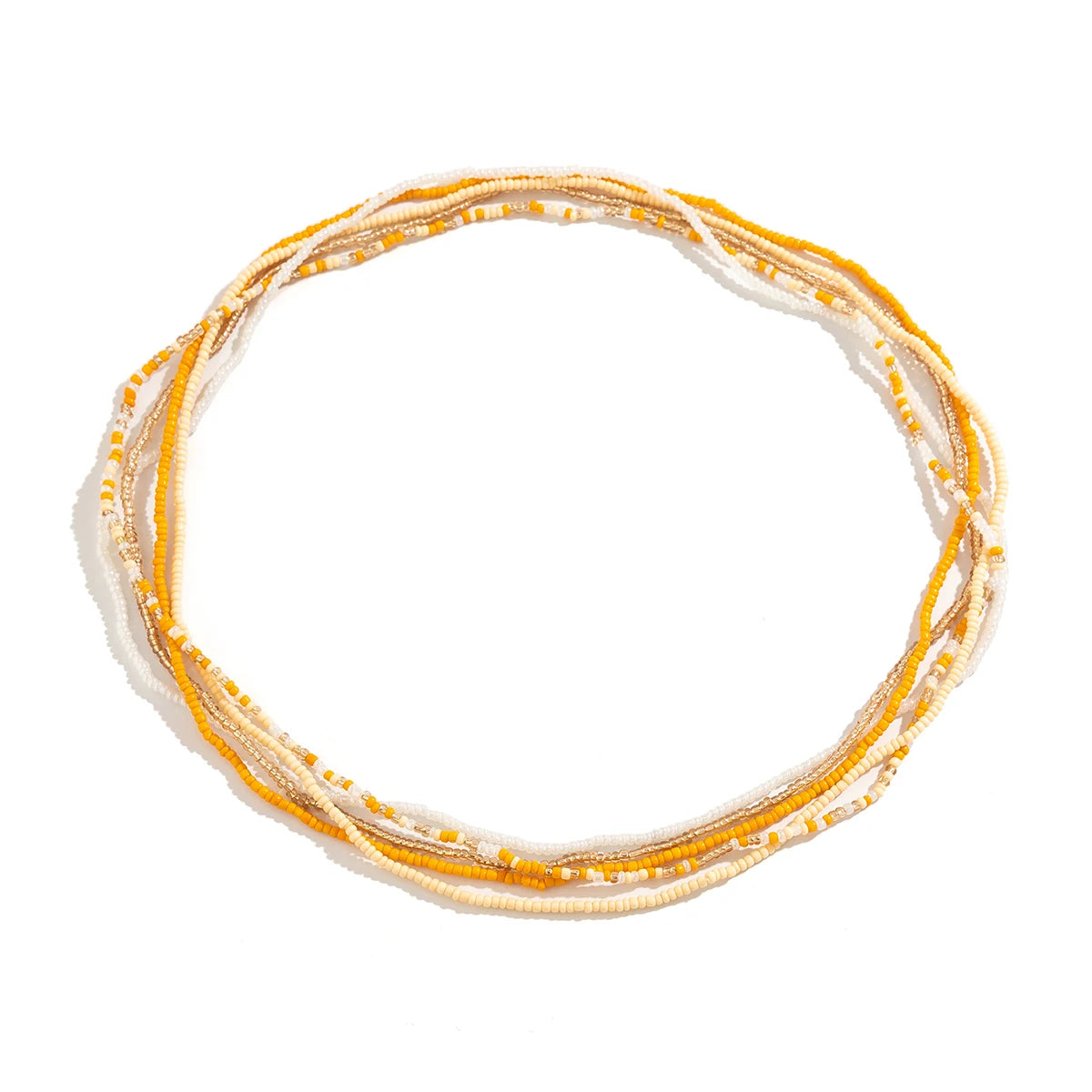 5Pcs/Set Bohemian Colorful Rice Bead Waist Chain for Women