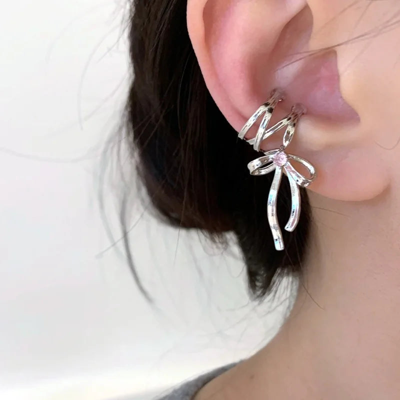 Ribbon Bow Ear Cuffs