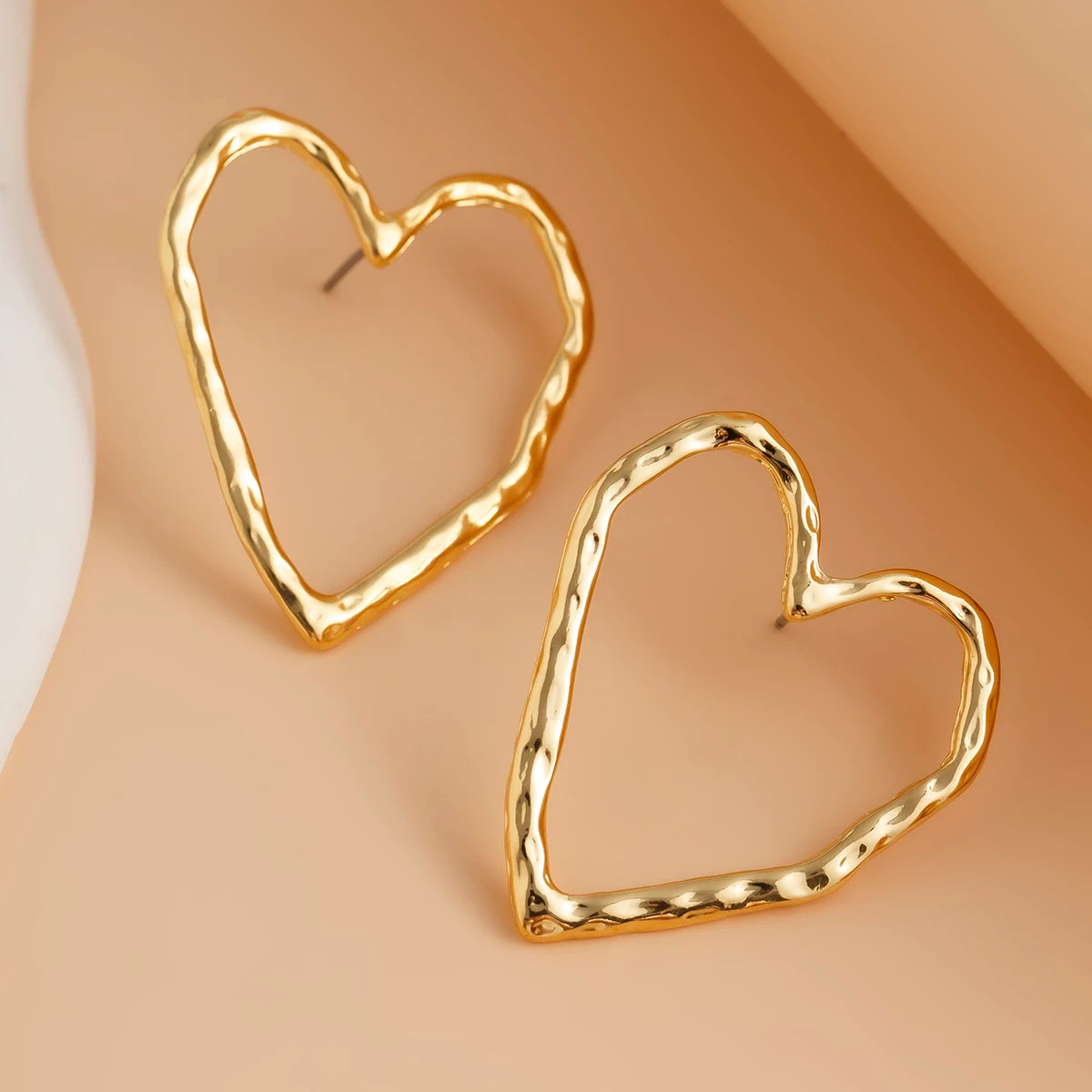 Hollow Heart Stud Earrings