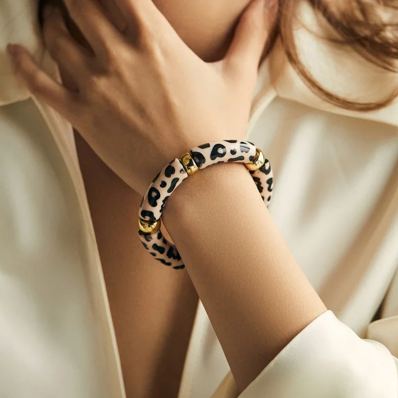 Multicolor Bamboo Bead Bracelet