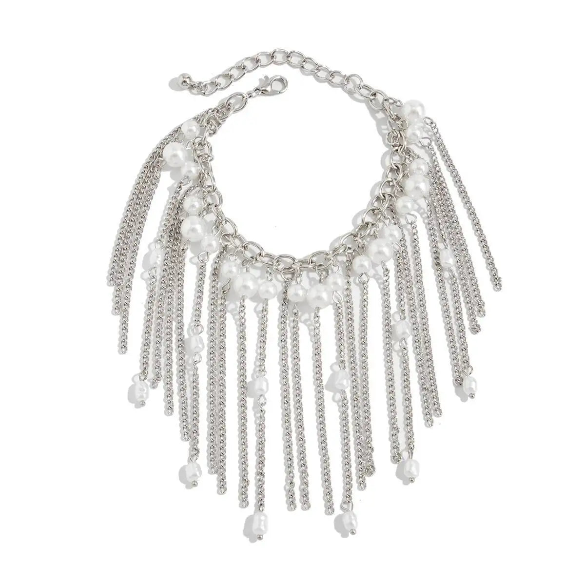 Pearl Metal Tassel Bracelet